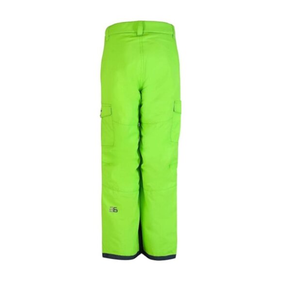 Arctix Kids Snow Sports Cargo Snow Pants with Articulated Knees, Lime Green, XS - Picture 2 of 5